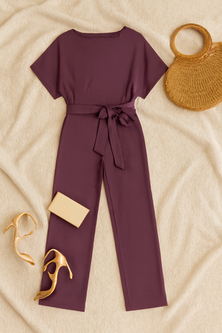 Damen Jumpsuit – Leinenmischung, Elegant & Vielseitig