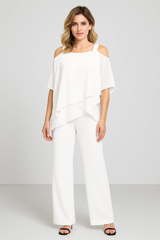 Damen Jumpsuit – Zweiteiler mit Cold Shoulder, elegant & modern