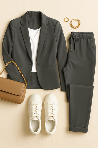 Damen Blazer-Set – Eleganter Zweiteiler, bequem & stilvoll