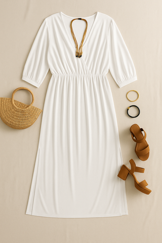 Damen Sommerkleid – Vintage-Stil, Elegant & Luftig