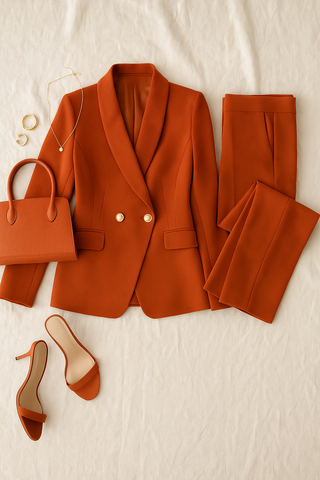 Damen Anzug-Set – Zweiteiler aus Leinen, elegant & lässig