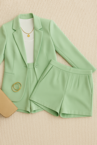 Damen Set – Blazer & Shorts, elegant & sommerlich