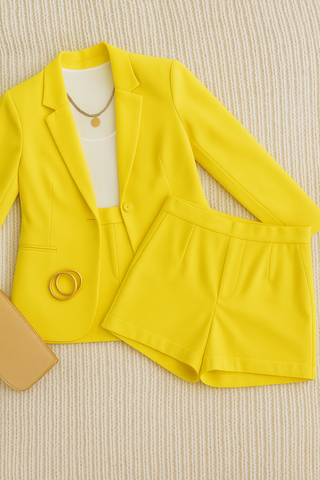Damen Set – Blazer & Shorts, elegant & sommerlich