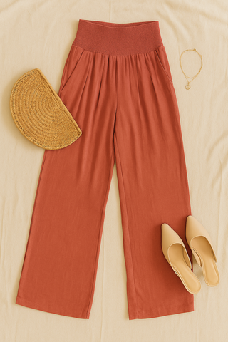 Damen Hose – Leinen-Stil, luftig & zeitlos elegant
