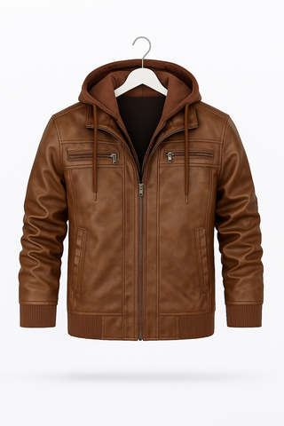 Herren Jacke – Biker-Look mit Zipper, Slim Fit & Lässig