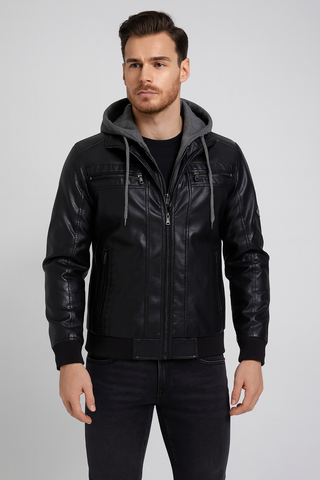 Herren Jacke – Biker-Look mit Zipper, Slim Fit & Lässig