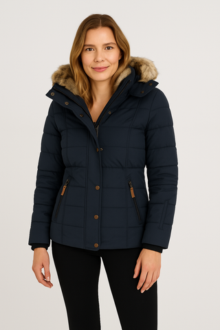 Damen Winterjacke – Modisch, Gefüttert, Warm aus Polyester