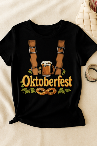 Damen T-Shirt – Kurzarm, Festlich & Vielseitig, Ideal für Oktoberfest & Freizeit