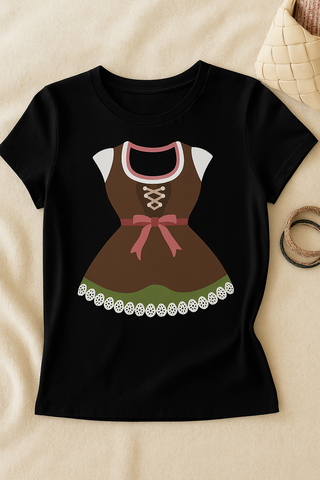 Damen T-Shirt – Kurzarm, Festlich & Vielseitig, Ideal für Oktoberfest & Freizeit