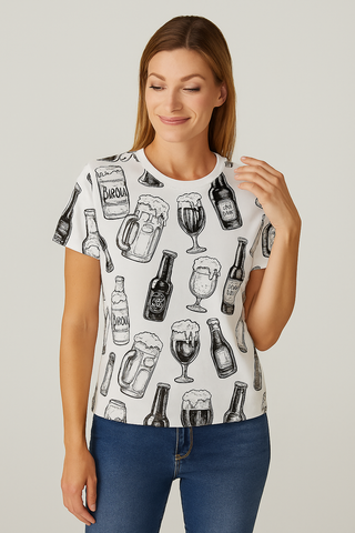 Damen T-Shirt – Kurzarm, Festlich & Vielseitig, Ideal für Oktoberfest & Freizeit