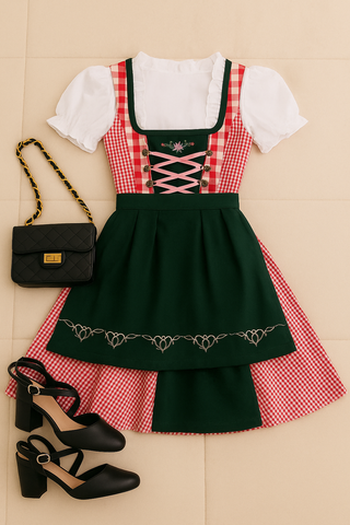 Damen Dirndl – Traditionelles Design, Baumwolle, Elegant & Vielseitig