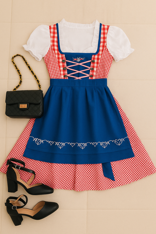 Damen Dirndl – Traditionelles Design, Baumwolle, Elegant & Vielseitig