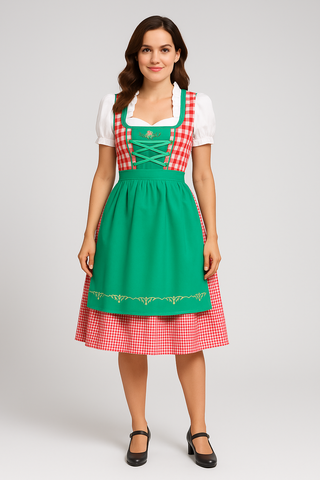 Damen Dirndl – Traditionelles Design, Baumwolle, Elegant & Vielseitig