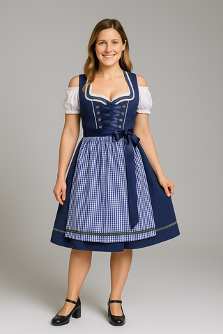 Damen Trachtenkleid – Kariert, Traditionell & Elegant