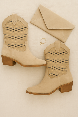 Damen Stiefeletten – Velours-Optik, Bequem & Modisch