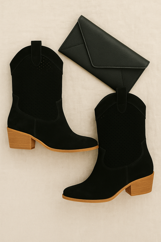 Damen Stiefeletten – Velours-Optik, Bequem & Modisch