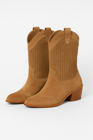 Damen Stiefeletten – Velours-Optik, Bequem & Modisch