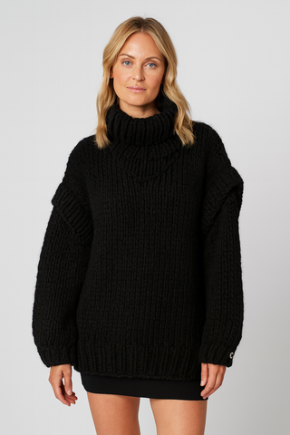 Damenpullover – Oversize Grobstrick, Acrylmischgewebe, Warm & Gemütlich