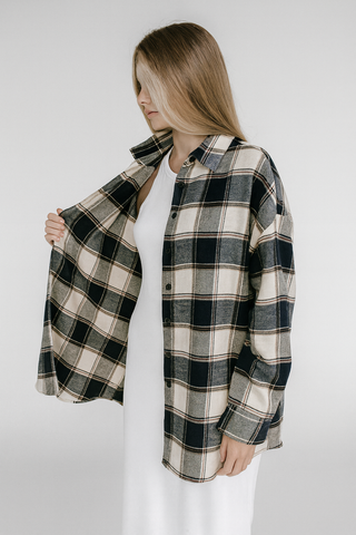 Damen Hemd Kariert – Oversized Schnitt, Baumwolle, Lässig & Zeitlos