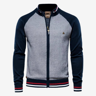 Herren Strickjacke – Gestreifter Strickstil, Modern & Bequem