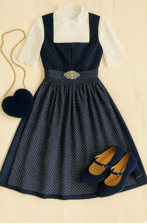 Damen Trachtenkleid – Vintage Stil, Zeitlos & Elegant