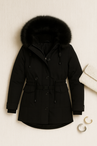 Damen Jacke – Kunstpelzbesatz, Stylisch & Bequem