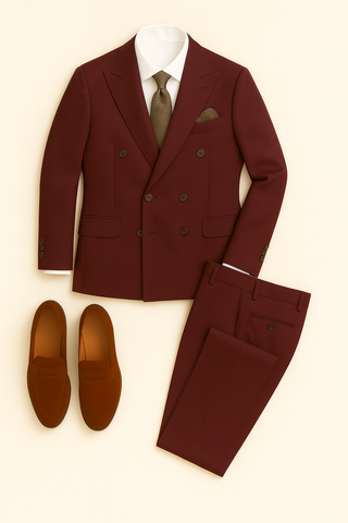 Herren Anzug – Doppelt geknöpft & Elegant, Schmal geschnitten & Festlich