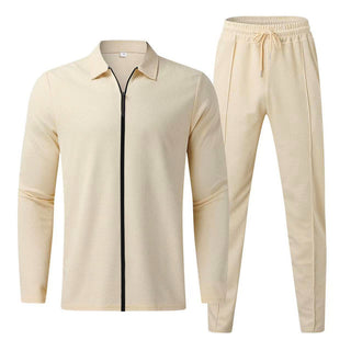 Herren Trainingsset – Strukturiertes Oberteil, Bequeme Jogginghosen, Atmungsaktiv &amp; Modern 0