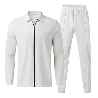 Herren Trainingsset – Strukturiertes Oberteil, Bequeme Jogginghosen, Atmungsaktiv &amp; Modern 7