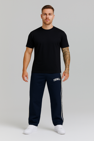 Herren Sporthose – Doppelstreifen-Design, Atmungsaktiv & Komfortabel