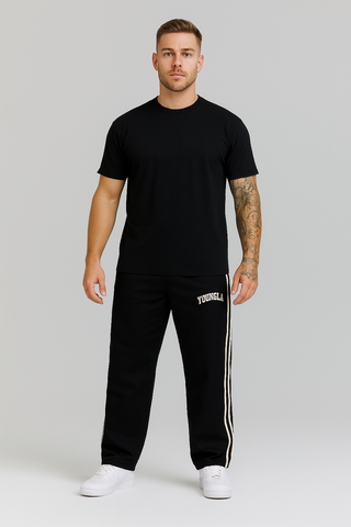 Herren Sporthose – Doppelstreifen-Design, Atmungsaktiv & Komfortabel