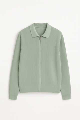 Herrenjacke – Feinstrick mit Reißverschluss, schlicht & edel