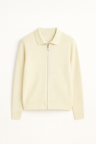 Herrenjacke – Feinstrick mit Reißverschluss, schlicht & edel