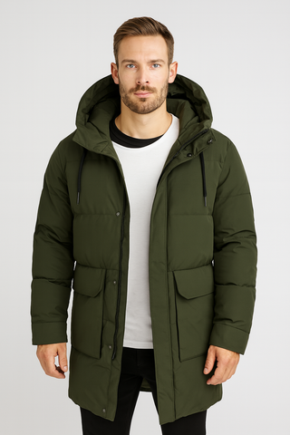 Herren jacke – Gesteppter Stil, Funktional & Warm