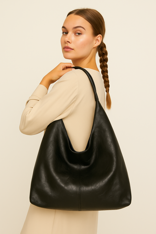 Damen Schultertasche – Vintage Stil, Leder, Elegant & Praktisch